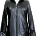 854801 Lack-Jacke Leokragen-schwarz