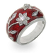 Ruby Red Enamel Ring