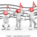 34917-Clipart-Illustration-Of-Three-White-People-With-Red-Music-