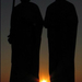 A királyi pár szobra napnyugtakor