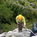 Juli ereszkedik 25 métert Via Ferrata 1 20090905