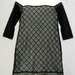 90806B-16 CHANEL BLACK COTTON&GAUZE DRESS SIZE 2 4 6 PRICE USD 4