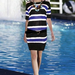 90922B-35  CHANEL BLUE COTTON JERSEY  SWEATERS SIZE ONE SIZE (FR