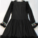 90925B-27  CHANEL BLACK SILK DRESS SIZE 2 4 6(BACK) PRICE USD49