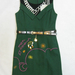 91017A-01A  CHANEL GREEN WOOL&COTTON DRESS SIZE 2 4 6 PRICE USD5