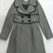 90926B-17 MOSCHINO BLACK WOOL&COTTON DUSTCOAT SIZE 36 38 40 PRIC