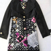 91006B-12A  LV BLACK SILK DUSTCOAT SIZE 36 38 40 PRICE USD51